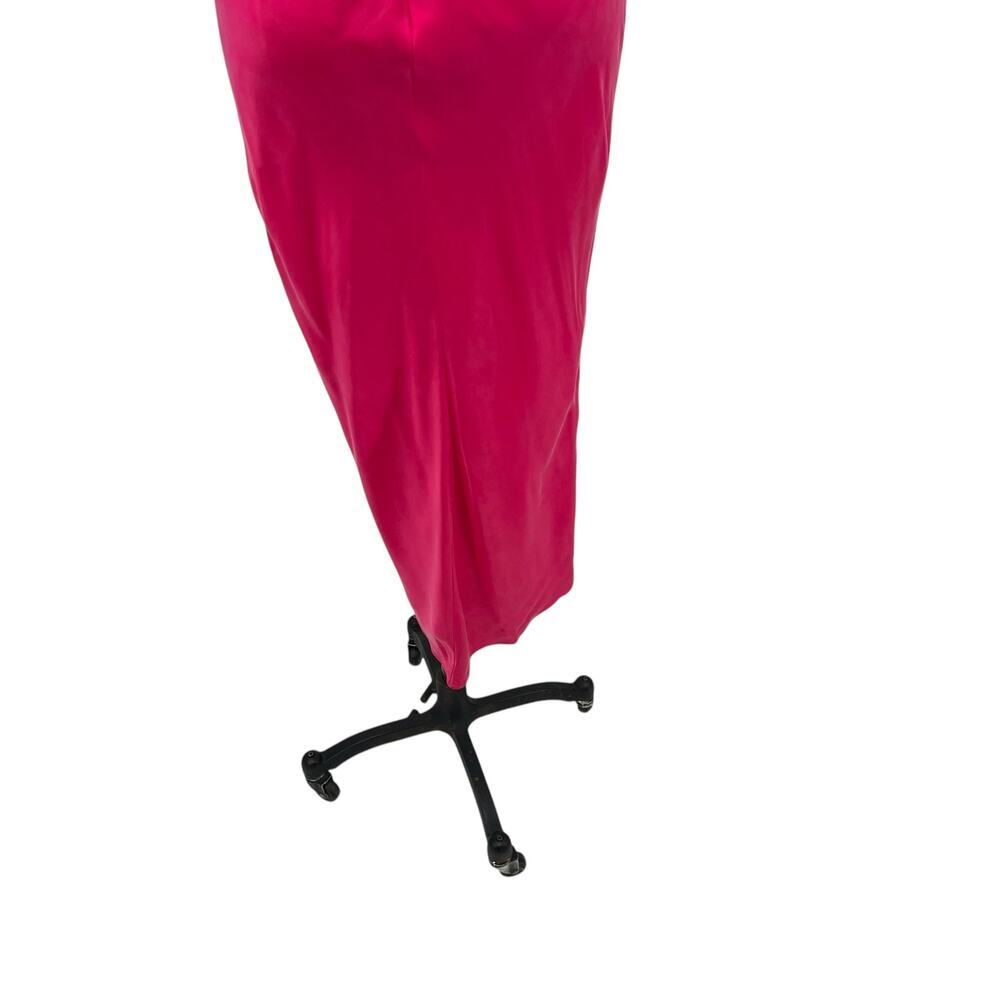 Lovers and Friends Noah Wrap Dress Slip Sleeveless Satin Hot Pink Size‎ Small - Picture 11 of 15